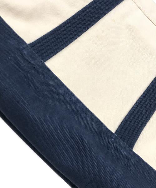 POLO RALPH LAUREN（ポロ・ラルフローレン）POLO RALPH LAUREN (ポロ・ラルフローレン) ポロベアキャンバストートバッグ ベージュ×ネイビーの古着・服飾アイテム