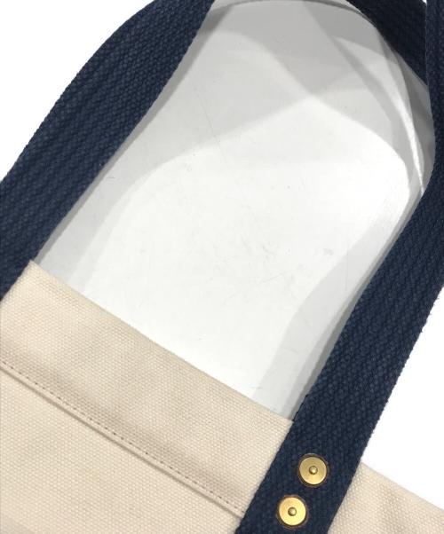 POLO RALPH LAUREN（ポロ・ラルフローレン）POLO RALPH LAUREN (ポロ・ラルフローレン) ポロベアキャンバストートバッグ ベージュ×ネイビーの古着・服飾アイテム