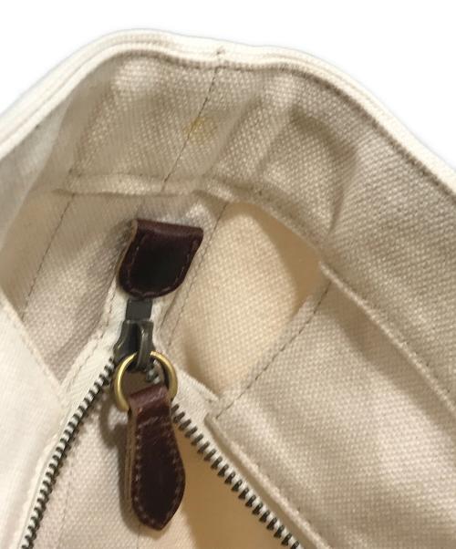 POLO RALPH LAUREN（ポロ・ラルフローレン）POLO RALPH LAUREN (ポロ・ラルフローレン) ポロベアキャンバストートバッグ ベージュ×ネイビーの古着・服飾アイテム