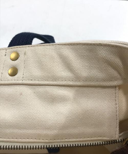 POLO RALPH LAUREN（ポロ・ラルフローレン）POLO RALPH LAUREN (ポロ・ラルフローレン) ポロベアキャンバストートバッグ ベージュ×ネイビーの古着・服飾アイテム