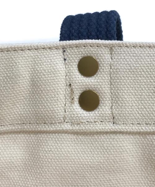POLO RALPH LAUREN（ポロ・ラルフローレン）POLO RALPH LAUREN (ポロ・ラルフローレン) ポロベアキャンバストートバッグ ベージュ×ネイビーの古着・服飾アイテム