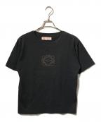 LOEWEロエベ）の古着「アナグラムラインストーンTシャツ/半袖Tシャツ」｜ブラック