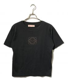 LOEWE（ロエベ）の古着「アナグラムラインストーンTシャツ/半袖Tシャツ」｜ブラック