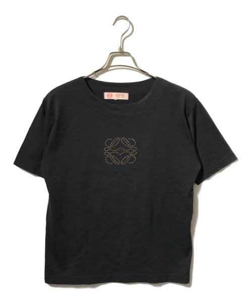 LOEWE（ロエベ）LOEWE (ロエベ) アナグラムラインストーンTシャツ/半袖Tシャツ ブラック サイズ:Mの古着・服飾アイテム