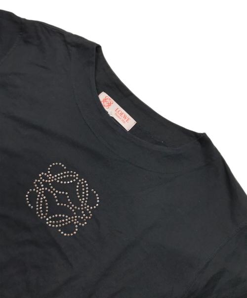 LOEWE（ロエベ）LOEWE (ロエベ) アナグラムラインストーンTシャツ/半袖Tシャツ ブラック サイズ:Mの古着・服飾アイテム