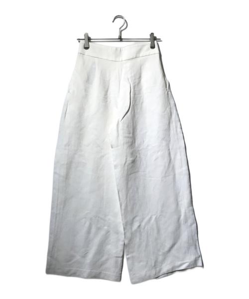 massimo Dutti（マッシモドゥッティ）Massimo Dutti (マッシモドゥッティ) リネンレーヨンワイドパンツ ホワイト サイズ:34の古着・服飾アイテム