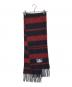 Vivienne Westwood (ヴィヴィアンウエストウッド) ボーダー柄ジャガードマフラー/カラーマフラー レッド×ネイビー：12000円