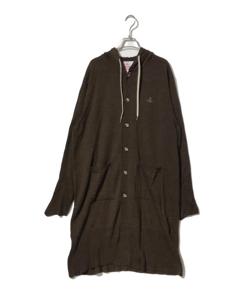 Vivienne Westwood man（ヴィヴィアン ウェストウッド マン）Vivienne Westwood man (ヴィヴィアン ウェストウッド マン) フーデッドロングカーディガン ブラウン サイズ:Ｍの古着・服飾アイテム