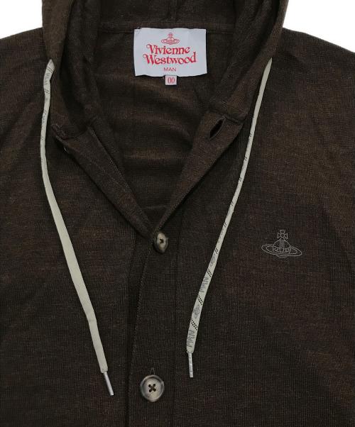 Vivienne Westwood man（ヴィヴィアン ウェストウッド マン）Vivienne Westwood man (ヴィヴィアン ウェストウッド マン) フーデッドロングカーディガン ブラウン サイズ:Ｍの古着・服飾アイテム