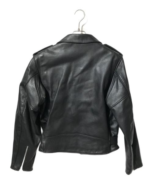 ALPHA（アルファ）ALPHA (アルファ) ダブルライダースジャケット ブラック サイズ:Ｍの古着・服飾アイテム