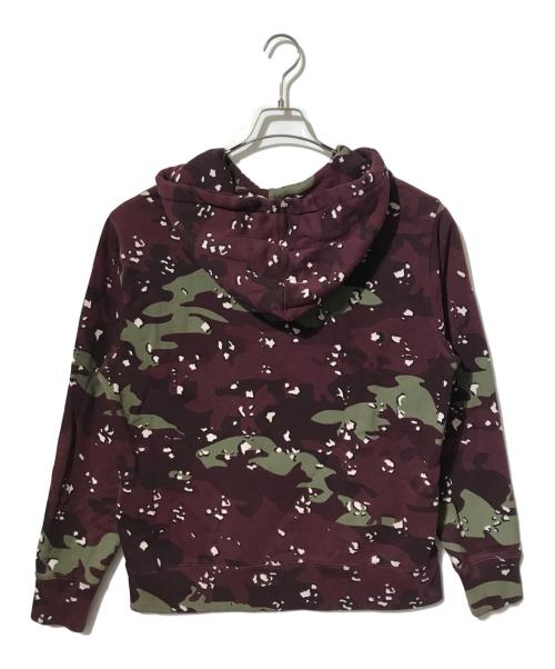 maison kitsune（メゾンキツネ）maison kitsune (メゾンキツネ) カモ フォックス リラックス フーディー ボルドー サイズ:Sの古着・服飾アイテム