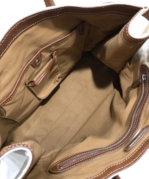 RALPH LAUREN（ラルフローレン）RALPH LAUREN (ラルフローレン) トートバッグ/キャンバストートバッグ アイボリーの古着・服飾アイテム