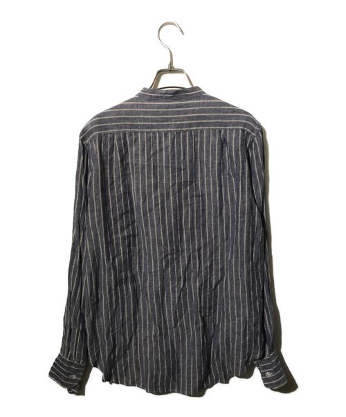 James Mortimer（ジェームス・モルティマー）James Mortimer (ジェームス・モルティマー) リネンシャツ ブルー サイズ:38の古着・服飾アイテム