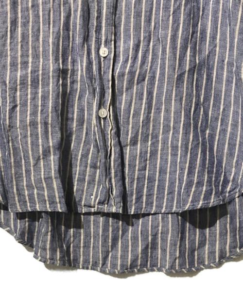 James Mortimer（ジェームス・モルティマー）James Mortimer (ジェームス・モルティマー) リネンシャツ ブルー サイズ:38の古着・服飾アイテム