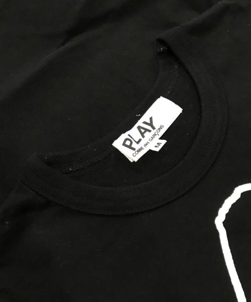 PLAY COMME des GARCONS（プレイコムデギャルソン）PLAY COMME des GARCONS (プレイコムデギャルソン) 逆さまハートTシャツ ブラック サイズ:Mの古着・服飾アイテム