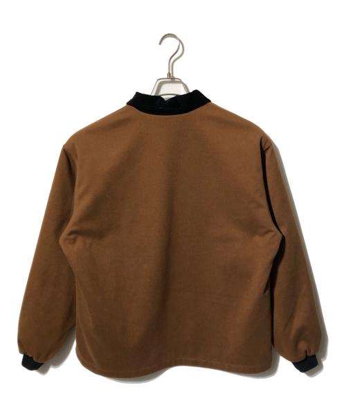 X-LARGE（エクストララージ）X-LARGE (エクストララージ) QUILTED HALF ZIP SHIRT/ハーフジップブルゾン ブラウン サイズ:Mの古着・服飾アイテム