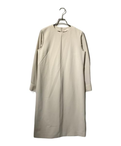 SOEJU（ソージュ）SOEJU (ソージュ) ストレッチファイン袖切替ワンピース アイボリー サイズ:Mの古着・服飾アイテム
