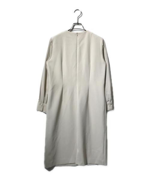 SOEJU（ソージュ）SOEJU (ソージュ) ストレッチファイン袖切替ワンピース アイボリー サイズ:Mの古着・服飾アイテム