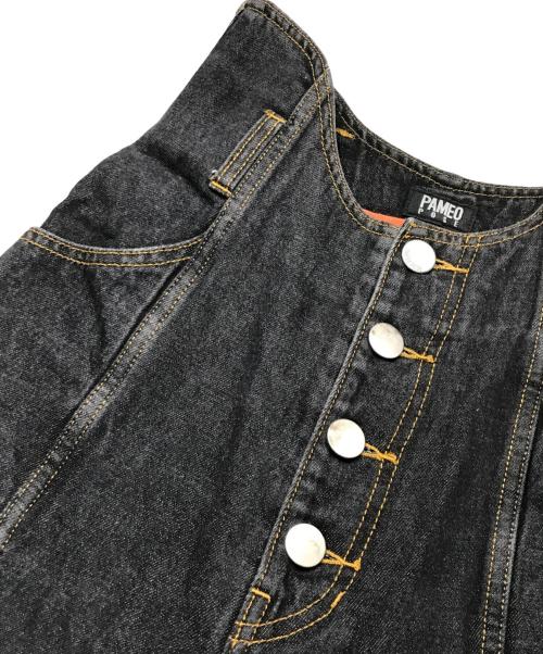 PAMEO POSE（パメオポーズ）PAMEO POSE (パメオポーズ) Alien Leg Denim Pants/ハイウエストフレアデニムパンツ グレー サイズ:Sの古着・服飾アイテム