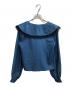 PAMEO POSE (パメオポーズ) Wave Collar Blouse/長袖ブラウス ブルー サイズ:F：5000円