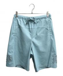 BREATH（ブレス）の古着「FAUX LEATHER SHORTS」｜ブルー