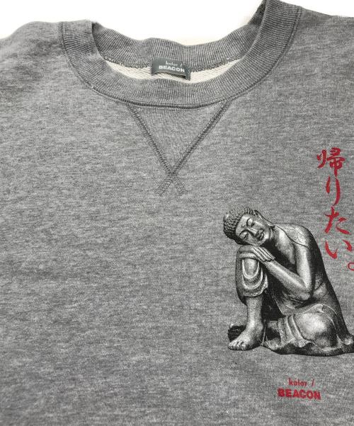 kolor/BEACON（カラービーコン）kolor/BEACON (カラービーコン) プリントスウェット グレー サイズ:3の古着・服飾アイテム