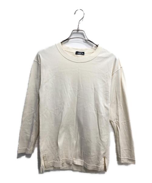 ISSEY MIYAKE PERMANENTE（イッセイミヤケ ペルマネンテ）ISSEY MIYAKE PERMANENTE (イッセイミヤケ ペルマネンテ) クルーネックカットソー/ロングスリーブカットソー ベージュ サイズ:Mの古着・服飾アイテム