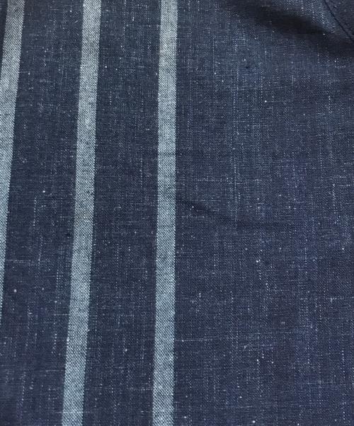ISSEY MIYAKE PERMANENTE（イッセイミヤケ ペルマネンテ）ISSEY MIYAKE PERMANENTE (イッセイミヤケ ペルマネンテ) バンドカラーデザインシャツ ネイビー サイズ:Mの古着・服飾アイテム