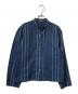 ISSEY MIYAKE PERMANENTE（イッセイミヤケ ペルマネンテ）の古着「バンドカラーデザインシャツ」｜ネイビー