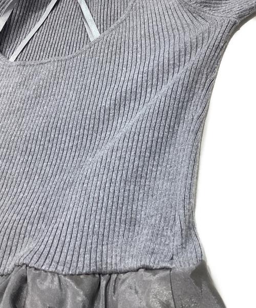 FRAY ID（フレイ アイディー）FRAY ID (フレイ アイディー) ニットドッキングワンピース グレー サイズ:1の古着・服飾アイテム