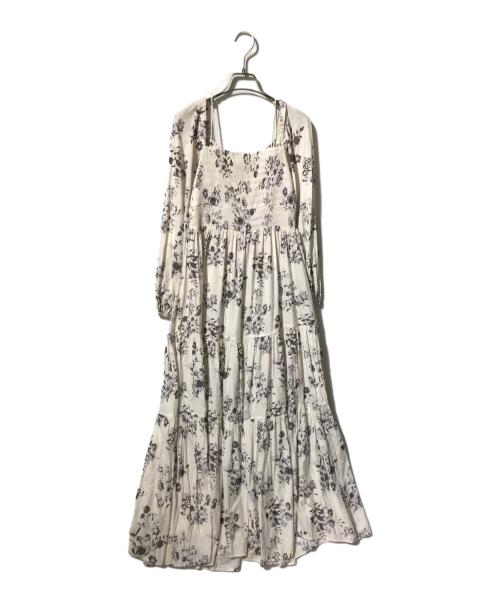 COCODEAL（ココディール）COCODEAL (ココディール) シャーリングティアードフラワーワンピース ベージュ サイズ:2の古着・服飾アイテム