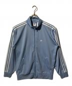 adidasアディダス）の古着「トラックジャケット/スタンドカラーブルゾン」｜スカイブルー