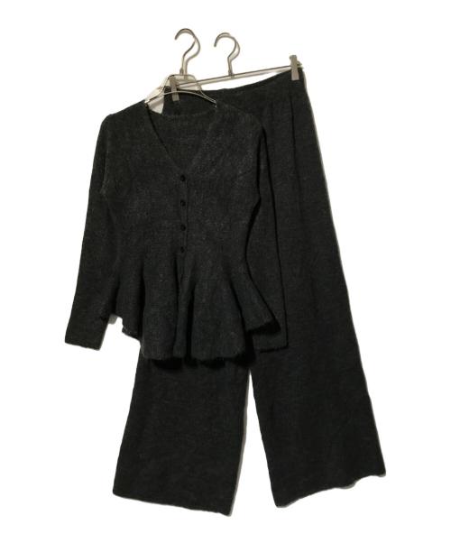 PLUS OTO.HA（プラスオトハ）PLUS OTO.HA (プラスオトハ) ペプラムセットアップ グレー サイズ:表記無しの古着・服飾アイテム