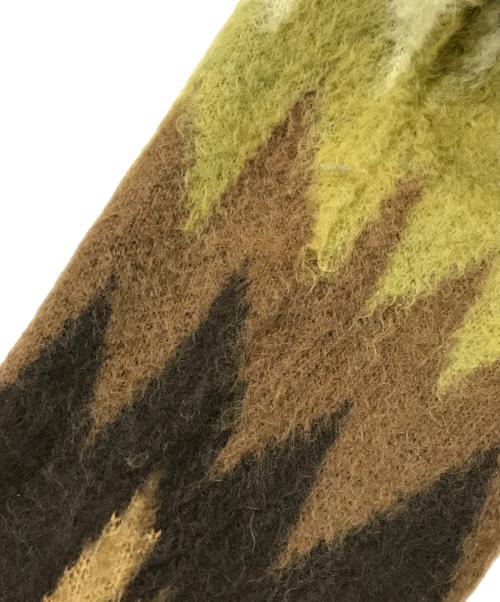 Needles（ニードルズ）Needles (ニードルズ) Mohair Cardigan - Zigzag/カーディガン ブラウン サイズ:XLの古着・服飾アイテム