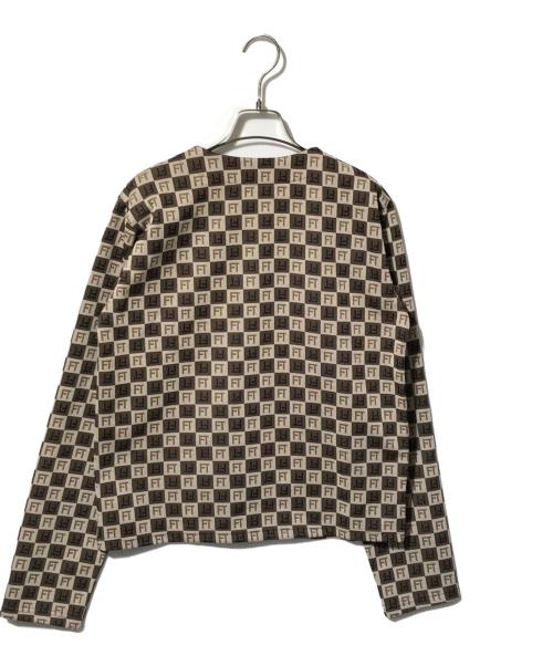 FUMIE=TANAKA（フミエタナカ）FUMIE=TANAKA (フミエタナカ) ジャカード カーディガン ブラウン サイズ:2の古着・服飾アイテム