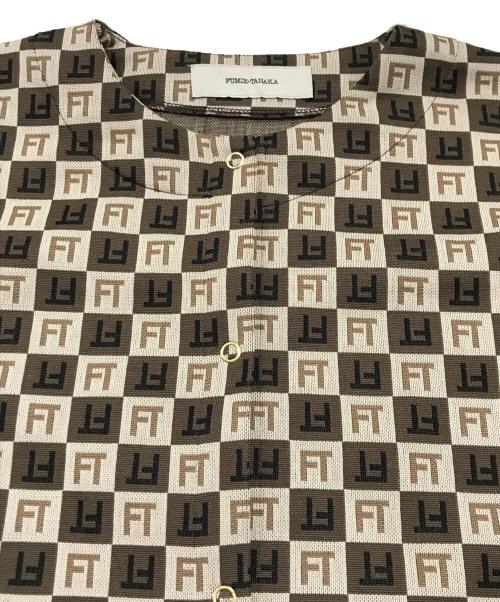 FUMIE=TANAKA（フミエタナカ）FUMIE=TANAKA (フミエタナカ) ジャカード カーディガン ブラウン サイズ:2の古着・服飾アイテム