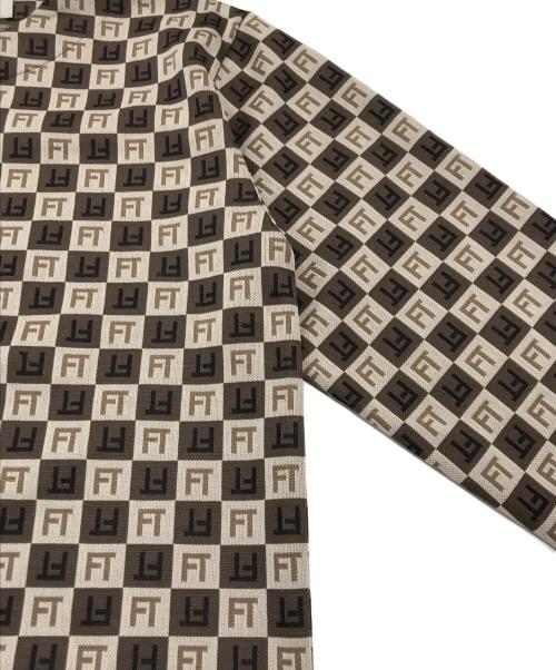 FUMIE=TANAKA（フミエタナカ）FUMIE=TANAKA (フミエタナカ) ジャカード カーディガン ブラウン サイズ:2の古着・服飾アイテム