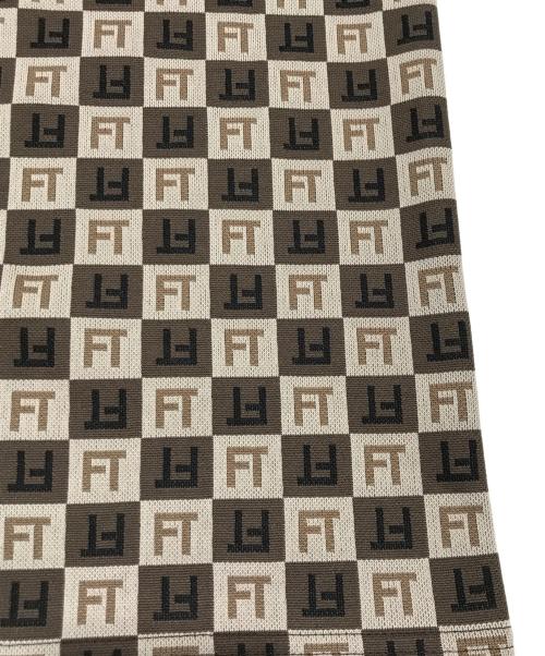 FUMIE=TANAKA（フミエタナカ）FUMIE=TANAKA (フミエタナカ) ジャカード カーディガン ブラウン サイズ:2の古着・服飾アイテム