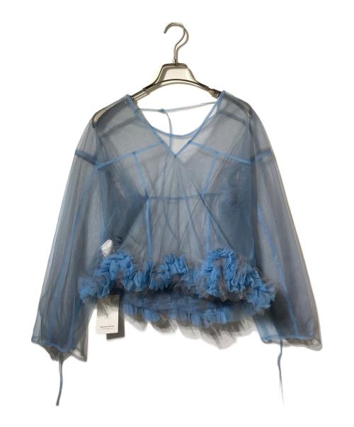 MAISON SPECIAL（メゾンスペシャル）MAISON SPECIAL (メゾンスペシャル) 2wayフラワーヘムチュールトップス ブルー サイズ:FREEの古着・服飾アイテム