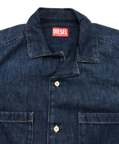 DIESEL（ディーゼル）DIESEL (ディーゼル) D-PAROSHORTデニムシャツ インディゴ サイズ:Sの古着・服飾アイテム