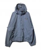 WIND AND SEAウィンダンシー）の古着「BIG LOGO SHELL PARKA」｜ブルー