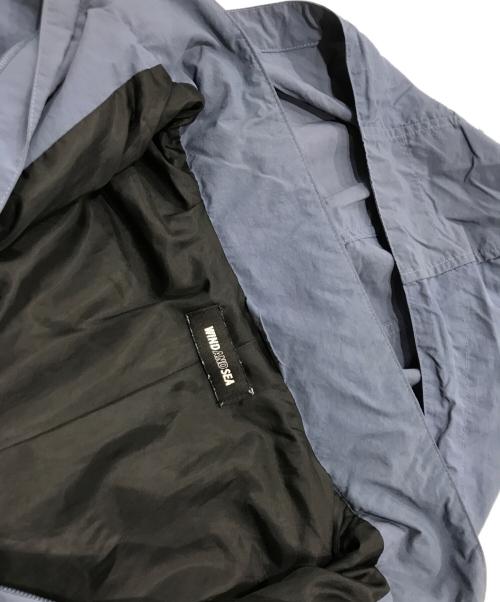 WIND AND SEA（ウィンダンシー）WIND AND SEA (ウィンダンシー) BIG LOGO SHELL PARKA ブルー サイズ:XLの古着・服飾アイテム