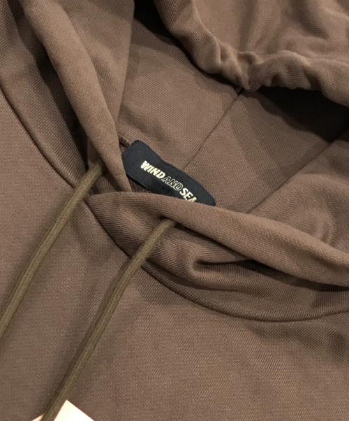 WIND AND SEA（ウィンダンシー）WIND AND SEA (ウィンダンシー) STRAIGHT HOODED SWEATSHIRT/パーカー ブラウン サイズ:Mの古着・服飾アイテム