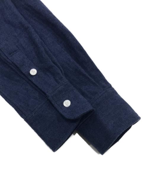 CONCHON QUINETTE（コンションキネット）CONCHON QUINETTE (コンションキネット) ヘリンボーンロングスリーブシャツ ネイビー サイズ:Sの古着・服飾アイテム
