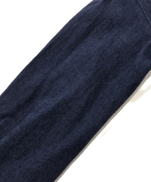 CONCHON QUINETTE（コンションキネット）CONCHON QUINETTE (コンションキネット) ヘリンボーンロングスリーブシャツ ネイビー サイズ:Sの古着・服飾アイテム