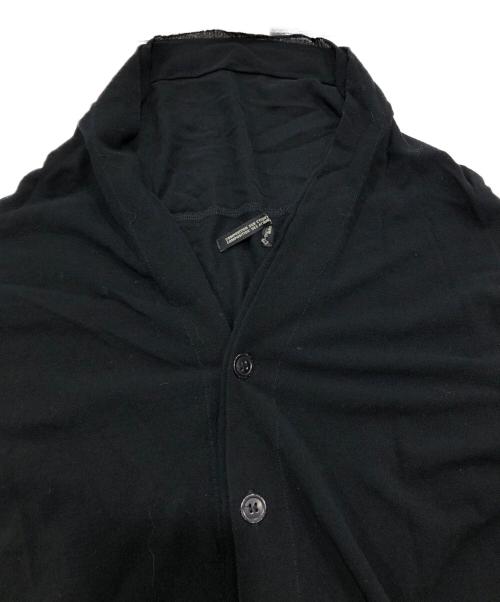 yohji yamamoto+noir（ヨウジヤマモトプリュスノアール）yohji yamamoto+noir (ヨウジヤマモトプリュスノアール) 半袖カーディガン ブラック サイズ:2の古着・服飾アイテム