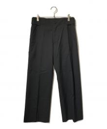 YOHJI YAMAMOTO（ヨウジヤマモト）の古着「サイドベルトウールパンツ」｜ブラック