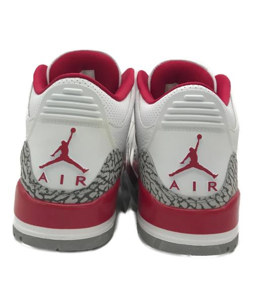NIKE（ナイキ）NIKE (ナイキ) エア ジョーダン 3 Cardinal Red/スニーカー ホワイト×レッド サイズ:27.0㎝ 未使用品の古着・服飾アイテム