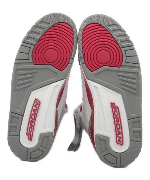 NIKE（ナイキ）NIKE (ナイキ) エア ジョーダン 3 Cardinal Red/スニーカー ホワイト×レッド サイズ:27.0㎝ 未使用品の古着・服飾アイテム