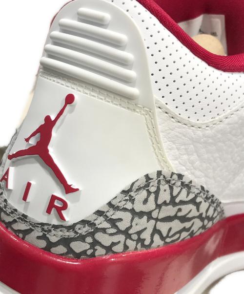 NIKE（ナイキ）NIKE (ナイキ) エア ジョーダン 3 Cardinal Red/スニーカー ホワイト×レッド サイズ:27.0㎝ 未使用品の古着・服飾アイテム